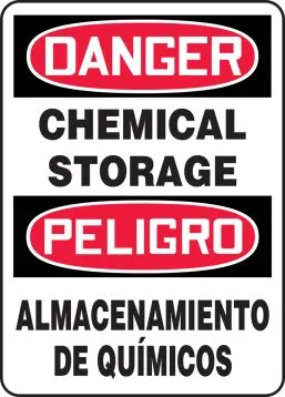 Bilingual Chemical Signs | www.signslabelsandtags.com