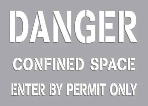 Confined Space Stencils | www.signslabelsandtags.com