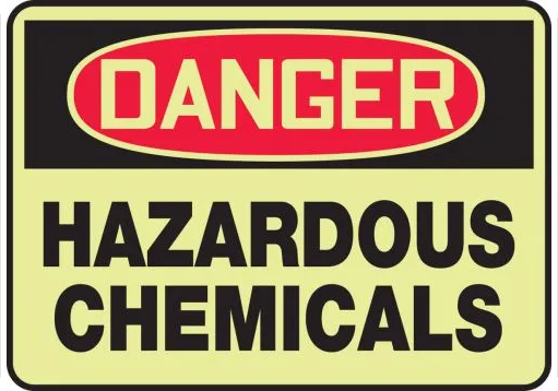 Glow Chemical Signs | www.signslabelsandtags.com