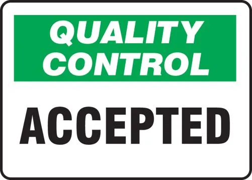 Quality Control Products | www.signslabelsandtags.com