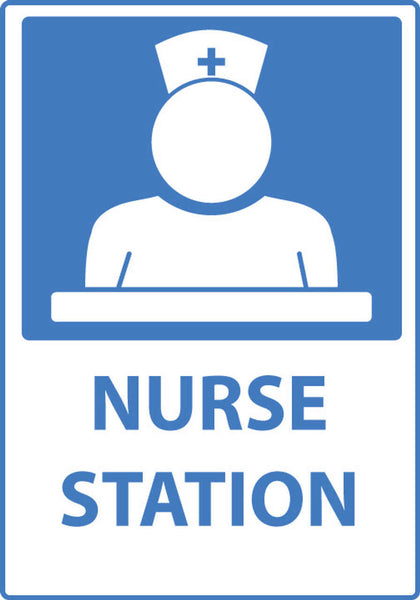 Nurse Station With Graphic Eco Health Safety Signs Available In Different Sizes and Materials