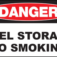 Fuel Storage No Smokings Eco Danger Signs Available In Different Sizes and Materials