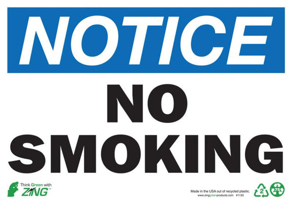 No Smoking Eco Notice Signs Available In Different Sizes and Materials