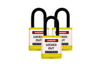 700 Series Padlocks Keyed Alike 1.5 Inch Shackle - Yellow