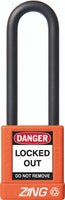 RecycLock Padlock, Keyed Alike, 3" Shackle and 1.75" Body - Orange
