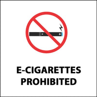 E-Cigarettes Prohibited With Symbol Eco No Smoking Signs Available In Different Sizes and Materials