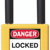 RecycLock Padlock, Keyed Different, 1.5" Shackle and 1.75" Body - Yellow