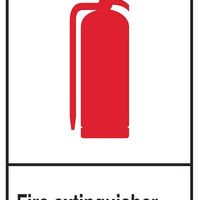 Fire Extinguiser With Graphic Eco Fire and Exit Safety Signs Available In Different Sizes and Materials