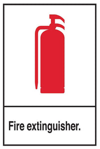 Fire Extinguiser With Graphic Eco Fire and Exit Safety Signs Available In Different Sizes and Materials