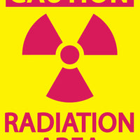 Caution Radiation Area With Graphic Eco Radiation and X-Ray Signs Available In Different Materials | 1925