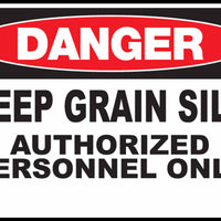 Danger Deep Grain Silo Authorized Personnel Only Eco Agriculture Signs Available In Different Materials