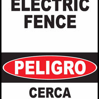 Danger Electric Fence Bilingual Eco Agriculture Signs Available In Different Materials