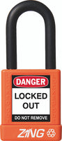 RecycLock Padlock, Keyed Different, 1.5" Shackle and 1.75" Body - Orange