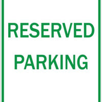 Reserved Parking - Available in Different Materials - Eco Parking Signs