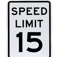 Speed Limit 15 MPH Eco Traffic Sign | 2235