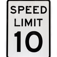 Speed Limit 10 MPH Eco Traffic Sign | 2237