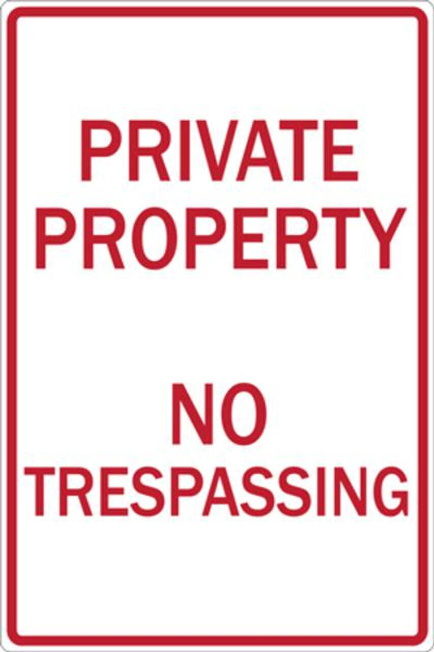 Private Property No Trespassing - Available in Different Materials - Eco Parking Signs