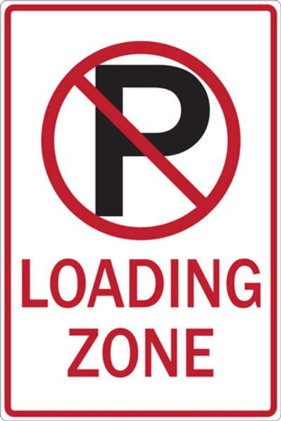 No Parking Symbol Loading Zone Eco Parking Signs 