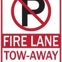 No Parking Symbol Fire Lane Tow-Away Zone - Eco Parking Sign | 2468