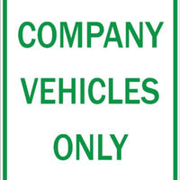 Company Vehicles Only Eco Parking Signs 