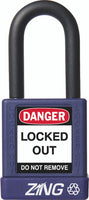 RecycLock Padlock, Keyed Different, 1.5" Shackle and 1.75" Body - Purple