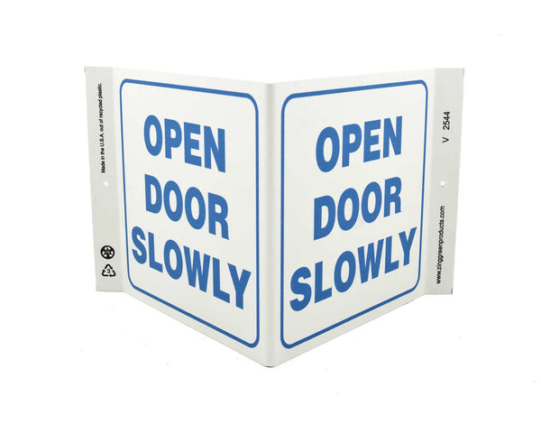 Open Door Slowly - Eco Safety V Sign | 2544