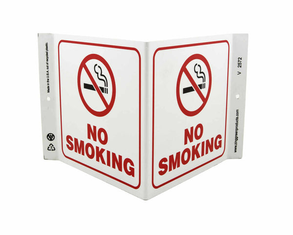 No Smoking With Graphic - Eco Safety V Sign | 2572