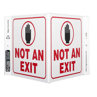 Not An Exit With Graphic - Eco Safety V Sign | 2580