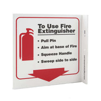 To Use Fire Extinguisher Down Arrow With Graphic Eco Safety L Sign | 2585