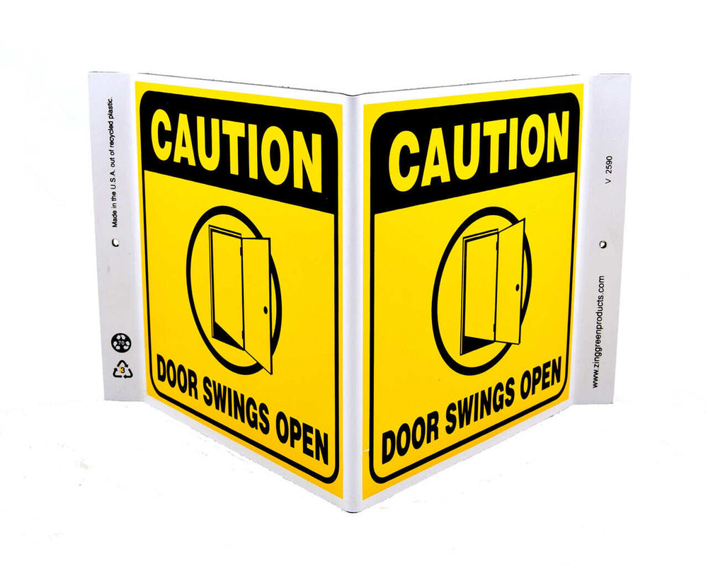 Door Swings Open - Eco Safety V Sign | 2590