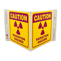 Caution Radiation Hazard With Graphic - Eco Safety V Sign | 2606