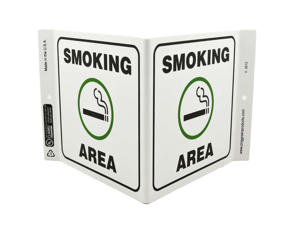 Smoking Area - Eco Safety V Sign | 2612