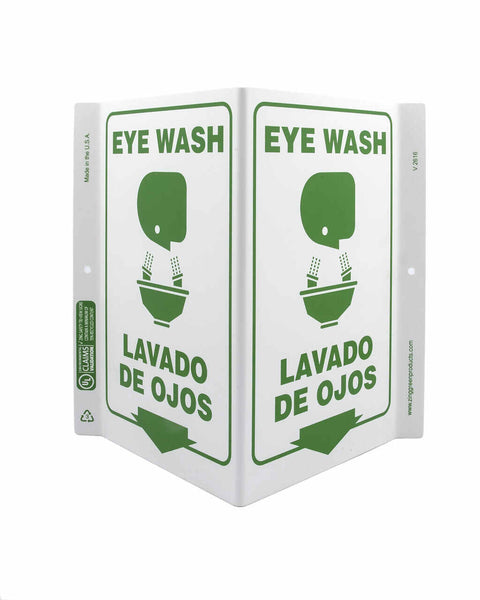 Eye Wash Bilingual - Eco Safety V Sign | 2616