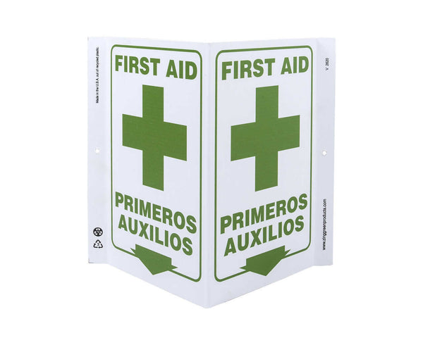First Aid Bilingual - Eco Safety V Sign | 2620