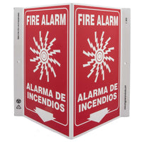 Fire Alarm Bilingual - Eco Safety V Sign | 2630