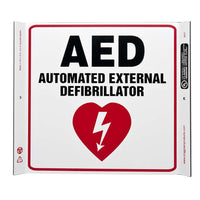 AED With Graphic Eco Safety Corner Sign | 2637