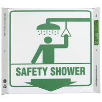 Safety Shower Down Arrow With Graphic Eco Safety Corner Sign | 2641