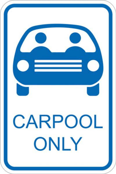 Carpool Only Eco Parking Signs 
