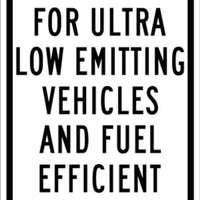 Reserved Fuel Efficient Vehicles Eco Parking Signs 