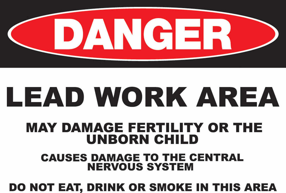 Danger Lead Work Area Eco GHS Signs Available in Different Materials | 2658
