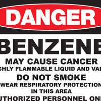 Danger Benzene May Cause Cancer Eco GHS Signs Available in Different Materials | 2661