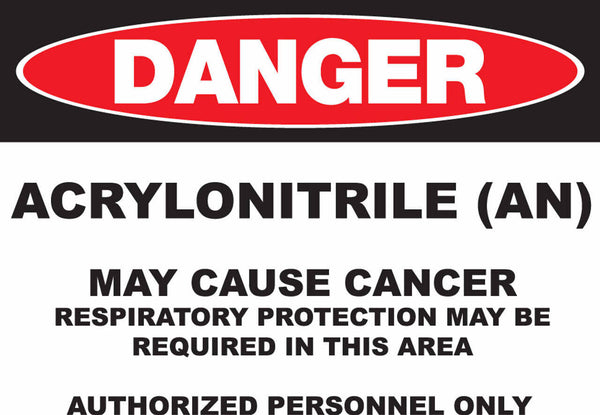Danger Acrylonitrile (AN) May Cause Cancer Eco GHS Signs Available in Different Materials | 2667