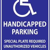 Handicapped Parking Special Plate, Massachusetts Eco Parking HDCP Signs 