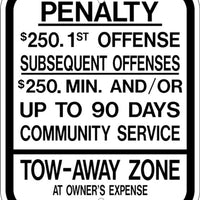 Handicapped Parking Penalty, New Jersey - Eco Parking Signs