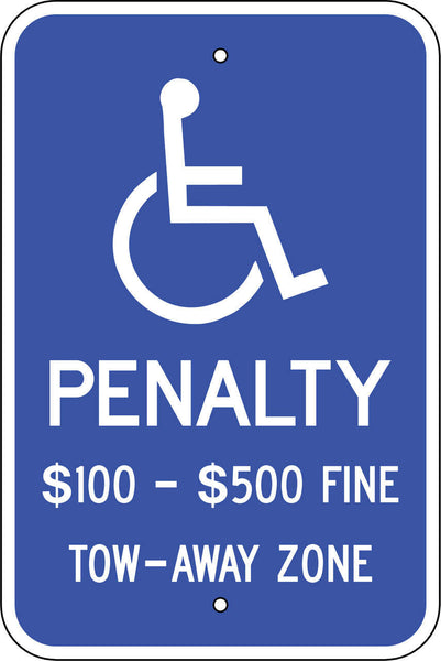 Handicapped Parking Penalty, Virginia Eco Parking HDCP Signs 