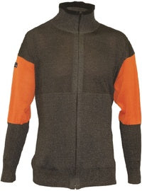 Tuff-N-Lite® 4X Black And Orange High Performance Polyethylene Yarn A5 - A9 ANSI Level Cut Resistant Jacket With Zipper Closure | SEKJAINT2404X