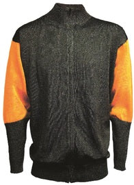 Tuff-N-Lite® 2X Black And Orange High Performance Polyethylene Yarn A5 - A8 ANSI Level Cut Resistant Jacket With Zipper Closure | SEKJAJYM3202X