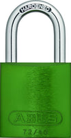 Aluminum Safety Padlocks Keyed Different 1.5 Inch Shackle - Green