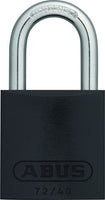 Aluminum Safety Padlocks Keyed Different 1.5 Inch Shackle - Black