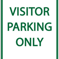 Visitor Parking Only - Eco Health Facility Parking Signs | 3076